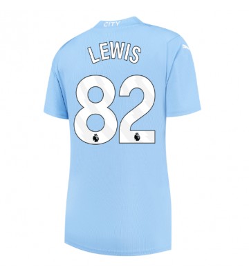 Manchester City Rico Lewis #82 Hjemmebanetrøje Dame 2023-24 Kort ærmer